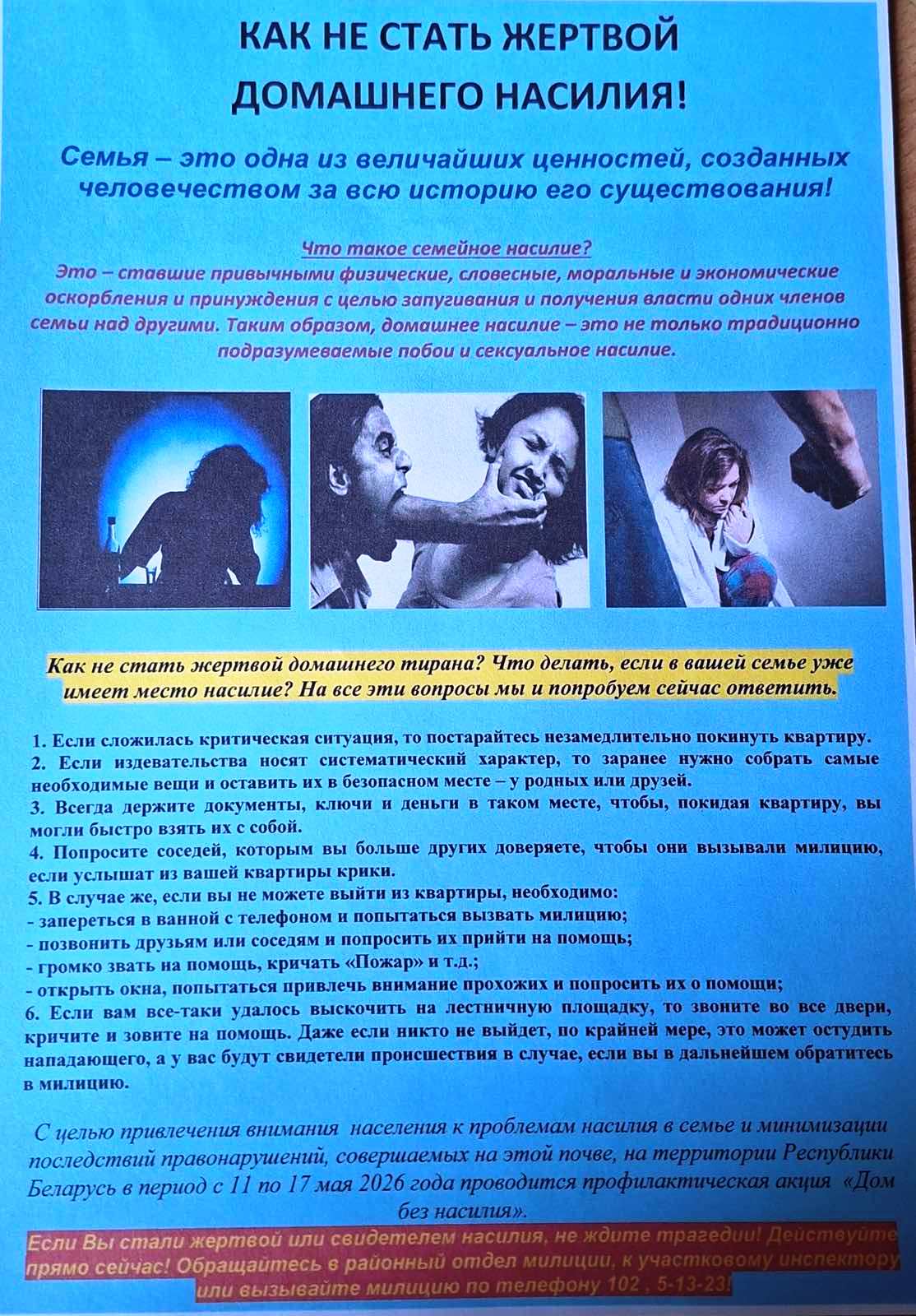 Профилактика домашнего насилия